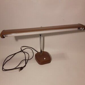 Vintage Mid Century Modern Lamp Style Desk Lamp Brown Electrical & Electric